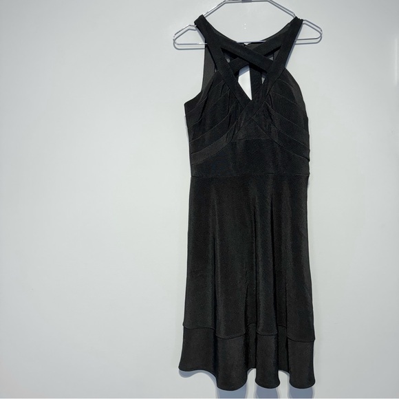 🛍️4 for 20$ / Le Chateau Fit & Flare Stretch Dress / Black / S - Picture 1 of 10
